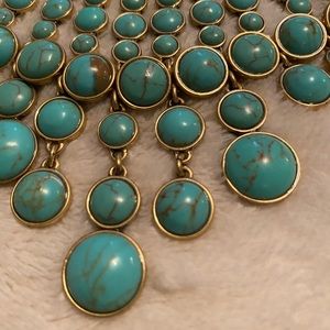 Lucky Brand Turquoise and Gold Statement Necklace